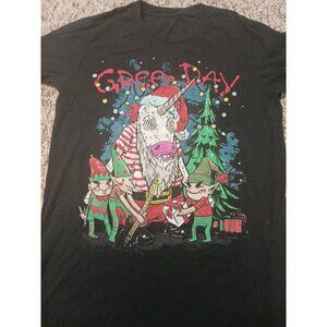 Rare GREEN‎ DAY "Santa's Elves' Unicorn" T-shirt 2019 LIMITED RUN  M CHRISTMAS